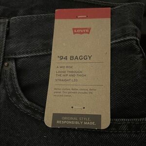 Levi's women's Dark Gray '94 Baggy Jeans